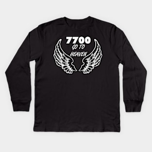 7700 squack code, go to heaven Kids Long Sleeve T-Shirt